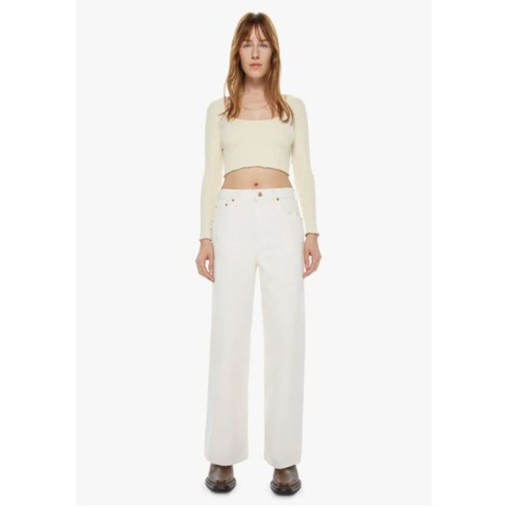 MOTHER Women's White Flare & Wide Leg Jeans